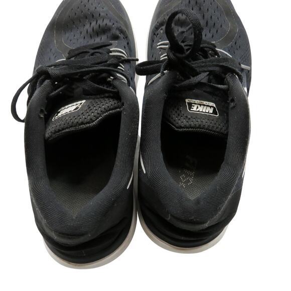 Nike Flex 2017 Run Black And White Sneakers Size 8 - Picture 8 of 11